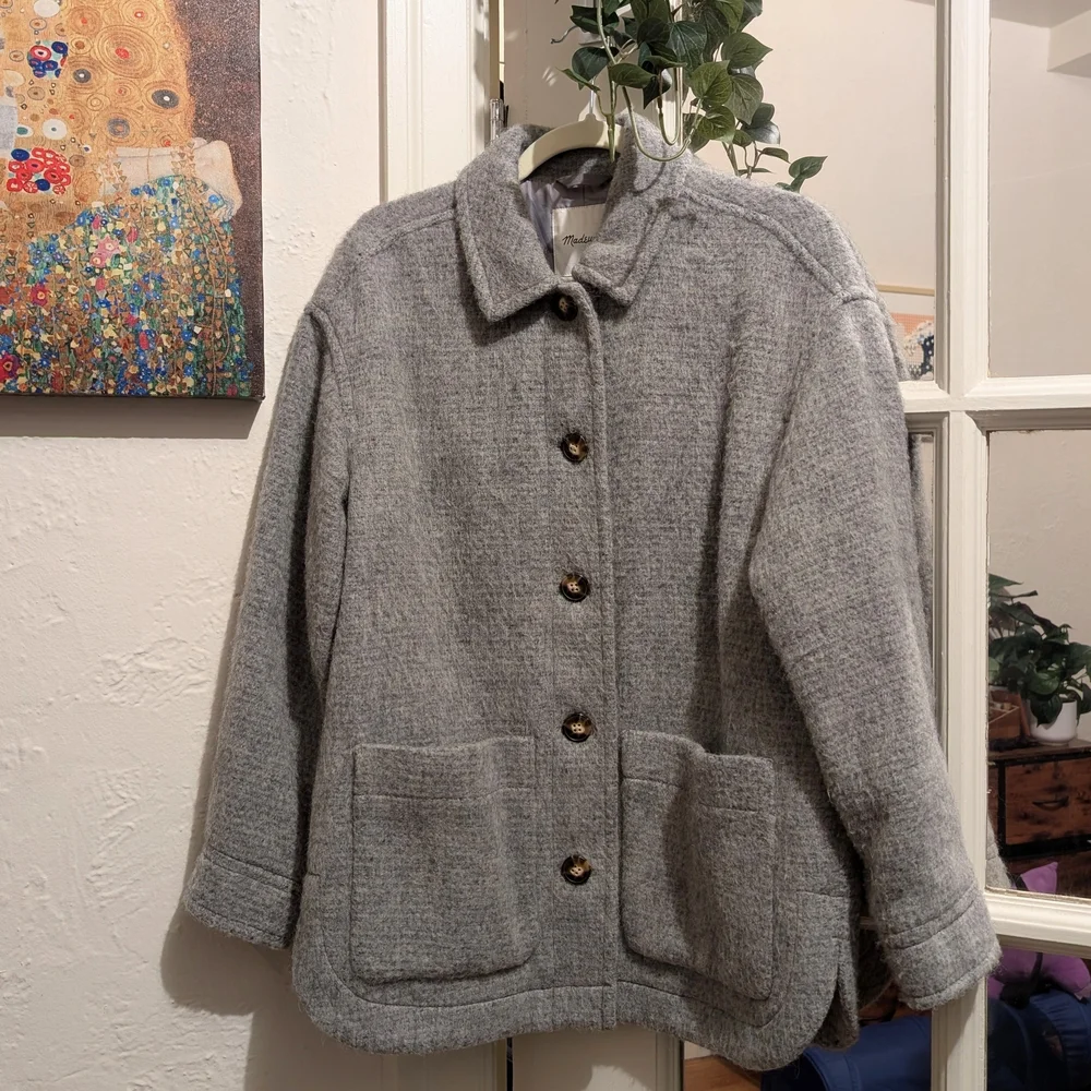 Madewell Grey Walton Shirt Jacket in Small - Picture 6 of 10
